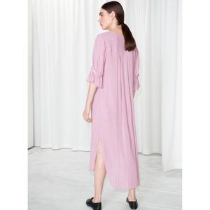 frill sleeve shirt dress